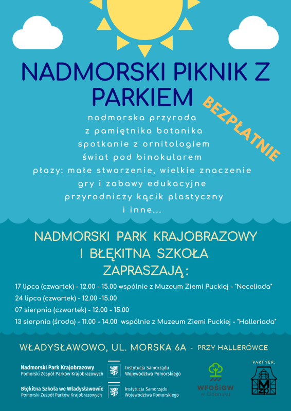 Hasło, daty i godzininy pinkników 17, 24 lipca i 7 sierpnia w godzinach 12:00-15:00 oraz 13 sierpnia od 11:00 do 14:00