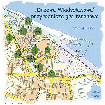 Grafika „Marszo-wiersz: Drzewa Władysławowa” - Przyrodnicza gra terenowa