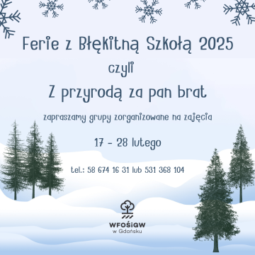 Grafika Ferie z Błękitną Szkołą 2025