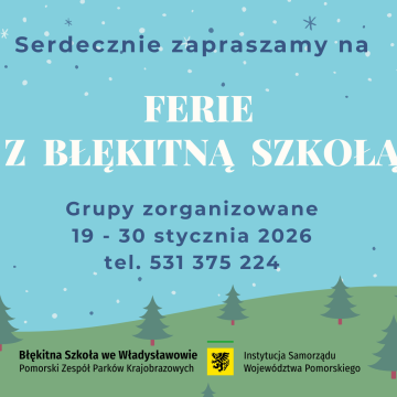 Grafika Ferie z Błękitną Szkołą 2026