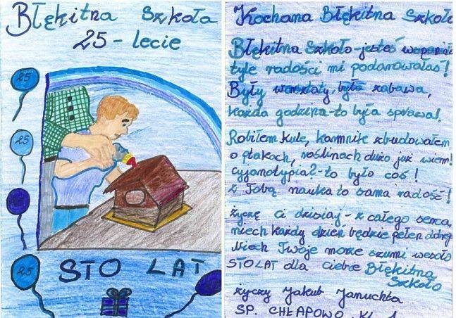 Grafika Z okazji 25-lecia Błękitnej Szkoły