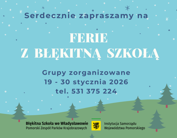 Grafika Ferie z Błękitną Szkołą 2026